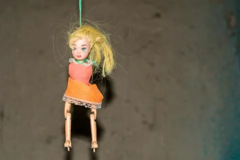 Black magic and doll Stock Photos