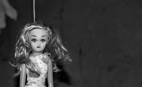 Black magic and doll Stock Photos