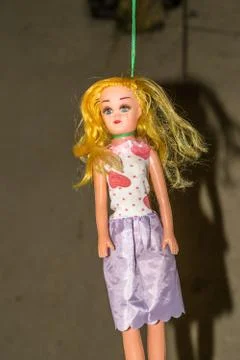 Black magic and doll Stock Photos