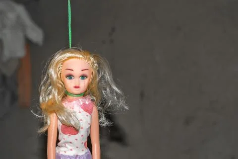 Black magic and doll Stock Photos