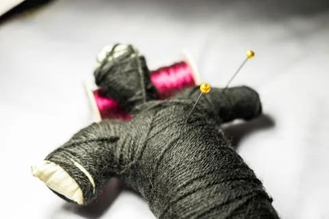 Black magic and doll Stock Photos