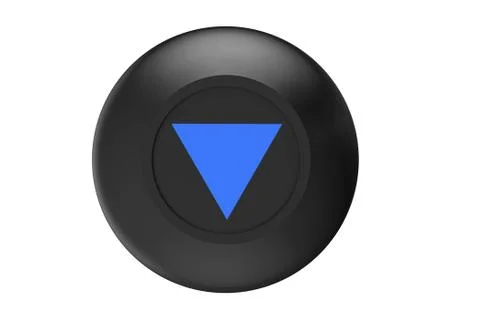 Black Magic Ball with Empty Prediction for Your Design. 3d Rendering Stock Illustration