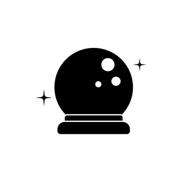 Black magic ball icon vector Stock Illustration