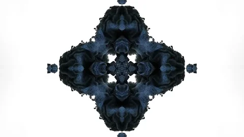 Black magic. Black and blue abstract ink drawing Stock Footage 317796571