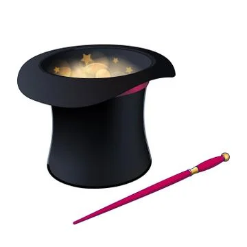 Black magic hat Stock Illustration