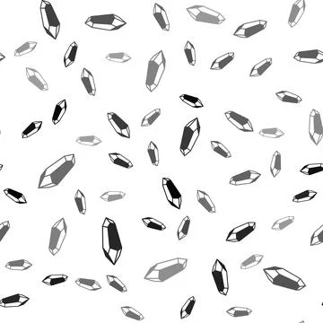 Black Magic stone icon isolated seamless pattern on white background. Fantasy Illustrazione stock