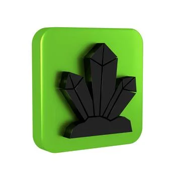 Black Magic stone icon isolated on transparent background. Fantasy crystal... Stock Illustration
