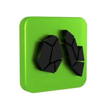 Black Magic stone icon isolated on transparent background. Fantasy crystal... Stock Illustration