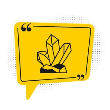 Black Magic stone icon isolated on white background. Fantasy crystal. Jewel.. Stock Illustration