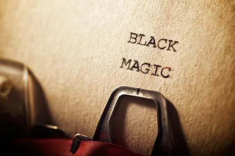Black magic text Stock-Fotos