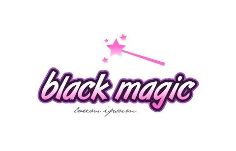 Black magic word text logo icon design concept idea Stock Illustration