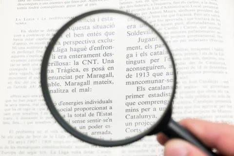 Black magnifier Stock Photos