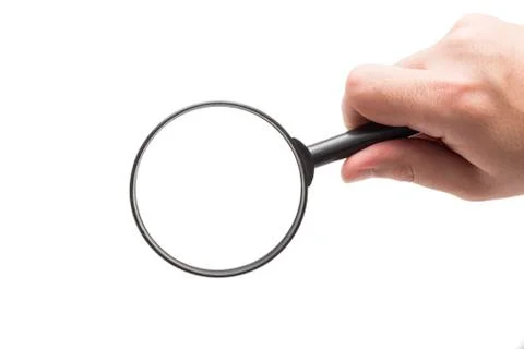 Black magnifier Stock Photos