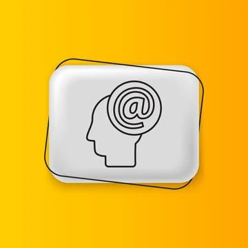 Black Mail and e-mail icon isolated on yellow background. Envelope symbol e.. イラスト素材