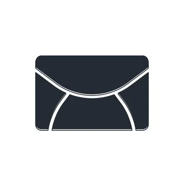 Black Mail and e-mail icon isolated on white background. Envelope symbol e-.. Illustrazione stock