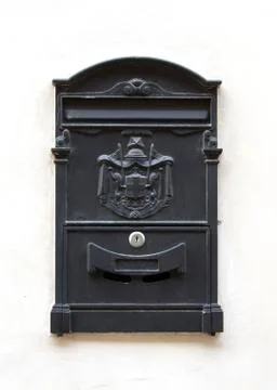 Black mail box Stock Photos