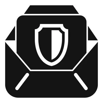 Black mail info icon simple vector. Data privacy 스톡 일러스트