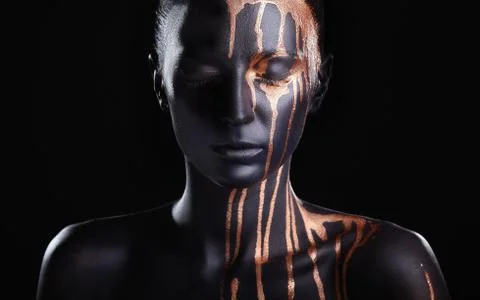 Black makeup Stock Photos