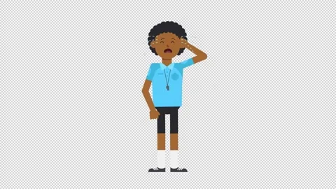 Black Male EU Referee Crying Stock Footage 205054708