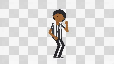 Black Male US Referee Dancing Video stock 205058189