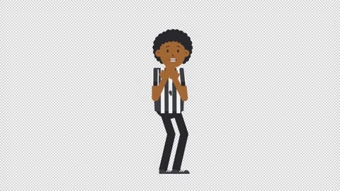 Black Male US Referee Scared Video stock 205058372