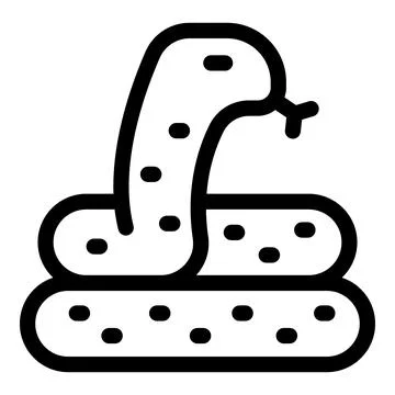 Black mamba snake icon, simple style Stock Illustration