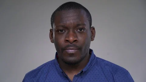 Black Man Angry Face Close Up Stock Footage 91980490