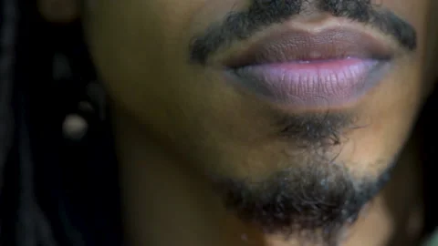 Black Man Close Up Shaking Head No Side to Side Stock Footage 142015102