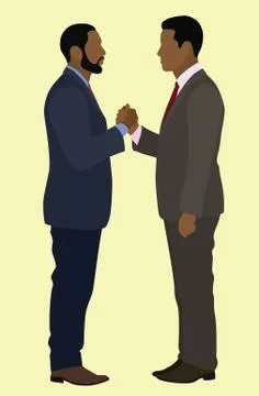 Black Man Handshake Stock Illustration