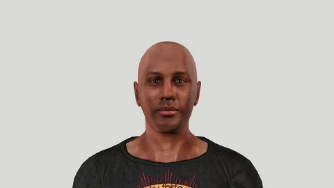 Black man in idle position looking for your Stock Footage 120491072