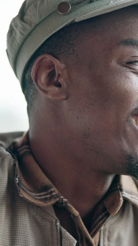 Black man, laughing and talking at cafe on date, friendly chat and discussion Stock Footage 337226126