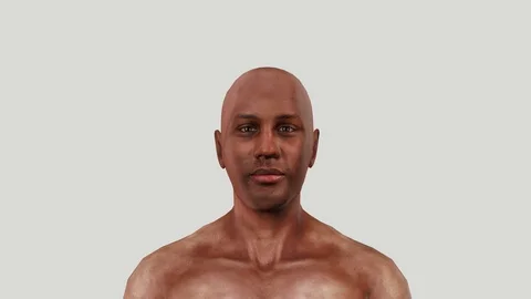 Black man looking for your without clothes Stock Footage 120489836