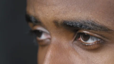 Black Man Putting On Glasses Video stock 103526025
