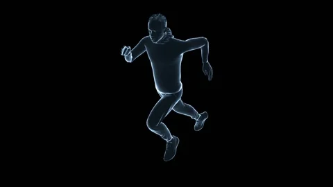 Black Man running Stock Footage 138525923