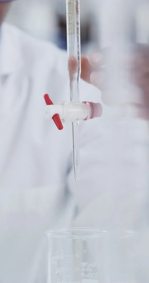 Black man, scientist and test tube with beaker for virus cure, review or medical Stock Footage 336717722