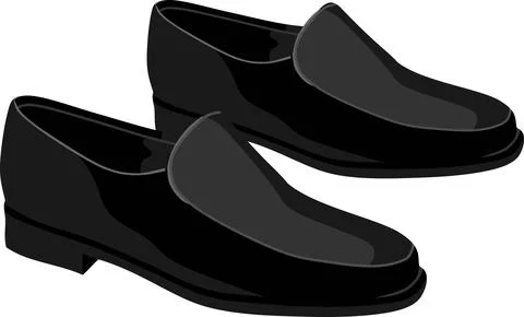 Black Man Shoes Vector Stock Illustration