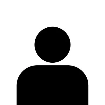 Black man silhouette on white background for button or icon Stock Illustration