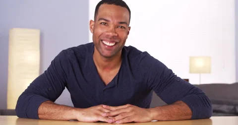 Black man smiling, talking, and saying goodbye Video stock 42612002