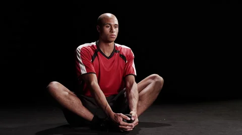 Black Man stretching 库存影片 51731987