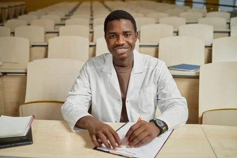Black Man as Student Smiling Stock Photos