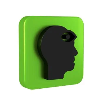 Black Man with third eye icon isolated on transparent background. The conce.. Stock Illustration