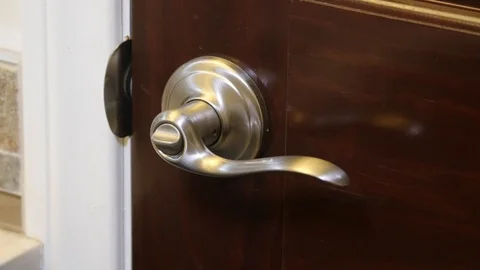 Black man using door handle Video stock 126798095