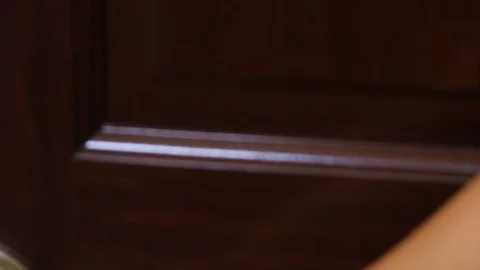 Black man using door handle Stock Footage 126798874