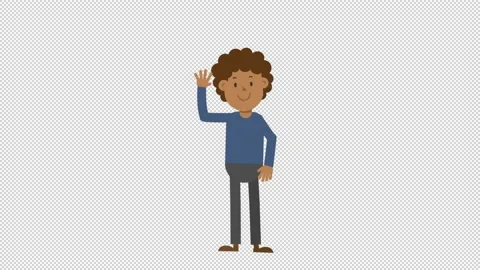 Black Man Waving Hand Stock Footage 205062660