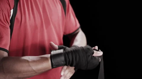 Black Man wrapping hands Vidéo 51732033
