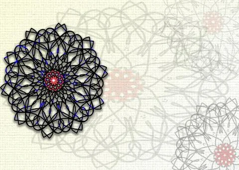 Black Mandala design for background Stock Illustration