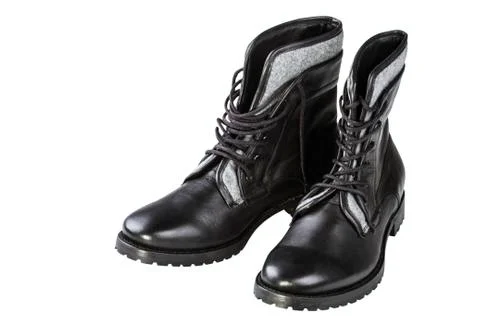 Black man's boot Stock Photos