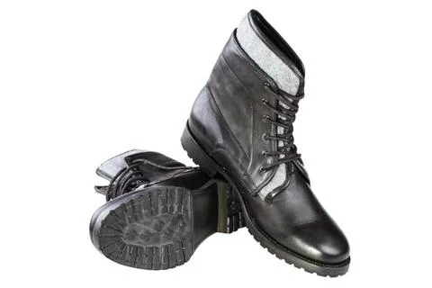 Black man's boot Stock Photos