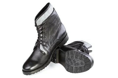 Black man's boot Foto stock