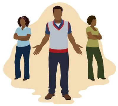 Black Man's Choice Stock Illustration